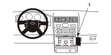 Interiör av Ford Mondeo 01-07, inkluderar instrumentbräda och stereo.
