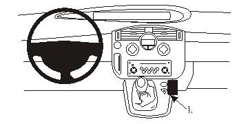 Instrumentbräda med ratt och växelspak, designad för Renault Scénic 04-09.