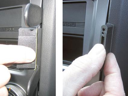 Montering av del för Subaru Impreza 05-07, vinklad visning av installation.