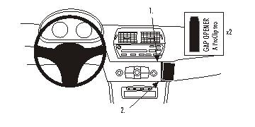 Montera ProClip för BMW Z4, visar instruktioner och placering.