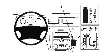 Illustration av instrumentpanel och stereoinstallation för Chevrolet Impala 06-13.