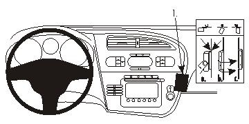 Instrumentpanel med ratt och kontroller för Seat Leon 06-12.