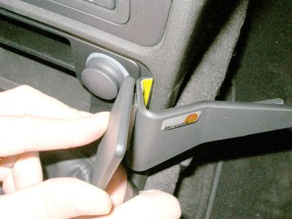 Fäste eller justeringsmekanism inuti en Saab 9-5, 06-10.