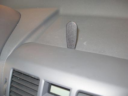 En plastdetalj på instrumentbrädan i en Hyundai Getz.