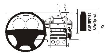 Illustration av instrumentpanel och detaljer för Chevrolet Captiva 07-11.