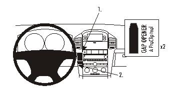 Instrumentbräda med ratt, kontrollpanel och gapöppnare för Chevrolet Captiva.