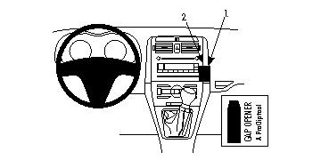 Diagram över Toyota Auris 07-12 interiör med instrumentpanel och handskfack.