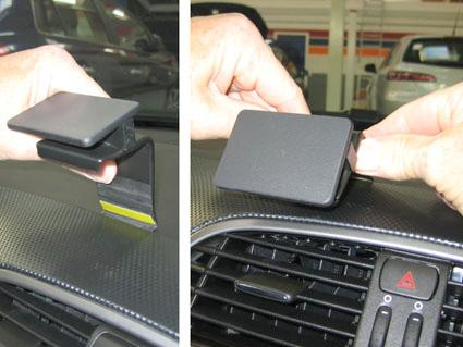 En monteringsanordning för Fiat Bravo, 08-14, som används för att fästa något på instrumentbrädan.