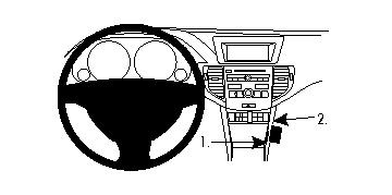 Instrumentbräda med ratt och kontrollpanel i Honda Accord 09-12.