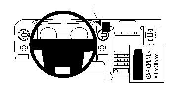 Bild av bilinteriör med ratt och instrumentpanel för Ford F-Series 150 09-14.