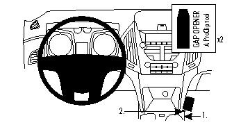 Illustration av Chevrolet Equinox 10-15, med detaljer om instrumentbrädan.