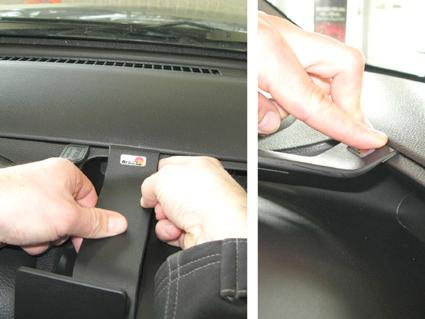 Bild visar installation av en del i Nissan NV200 10-14.