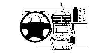En illustrerad bild av instrumentpanelen i en Dodge Caliber.