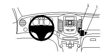 Illustration av instrumentpanel och kontroller i Chevrolet Orlando 11-14.