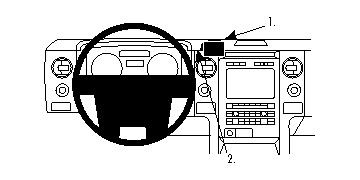Illustration av instrumentbrädan i Ford F-Series 150 09-14.