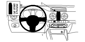 Bild av instrumentbrädan i en Audi A3 13-15 med kontroller.
