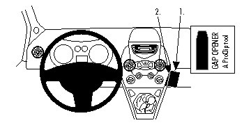 Instrumentbräda med kontroller och knappar för Ford Ka 09-15.
