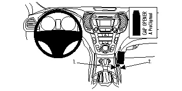 Instrumentbräda med kopphållare och kontrollpanel för Hyundai Santa Fe 13-15.