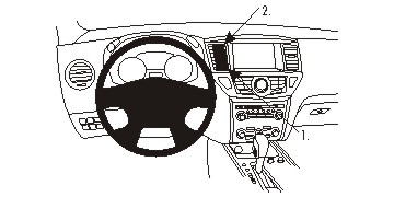Instrumentpanel med ratt och navigationsskärm för Nissan Pathfinder 13-15.