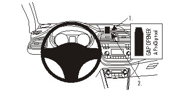 Illustration av inredning i Suzuki SX4 S-Cross med märkning av olika delar.