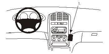 Monteringsbygel för radio i Chrysler Voyager 01-07.