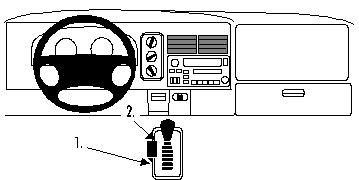 Bild av instrumentpanel med monteringsanvisningar för ProClip Dodge Ram.