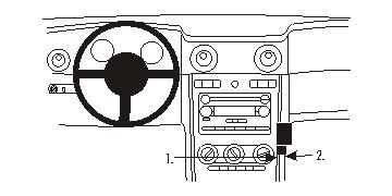 Monteringsguide för ProClip i Ford Mustang 05-09 interiör.