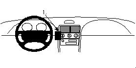 Monteringsbygel för att fästa en enhet i Ford Mustang 95-04.