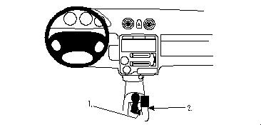 Illustration av instrumentbräda med monteringsbygel för Hyundai Atoz 98-09.