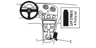 Diagram av monteringsinstruktioner för ProClip i Hyundai Coupé 97-01.
