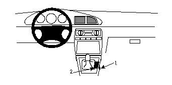 Bild av instrumentbräda med monteringsanvisningar för ProClip.