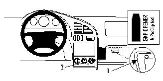 Monteringsanvisning för ProClip i Kia Sephia/Shuma 98-00.