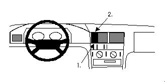 Monteringsbygel för instrumentpanel i Mercedes Benz C-Klass 93-99.