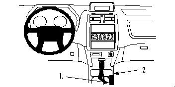 Monteringsanvisning för ProClip i Mitsubishi Space Star 99-02.