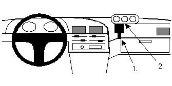 Montering av ProClip i Toyota 4-Runner, med fokus på dashboard och placering.