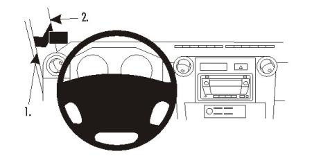 Monteringsdiagram för ProClip till Toyota LandCruiser 70.