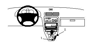Monteringsanvisning för ProClip i Toyota Starlet 96-98.