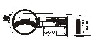 Illustration av monteringsbygel för Volkswagen Caravelle 96-03.
