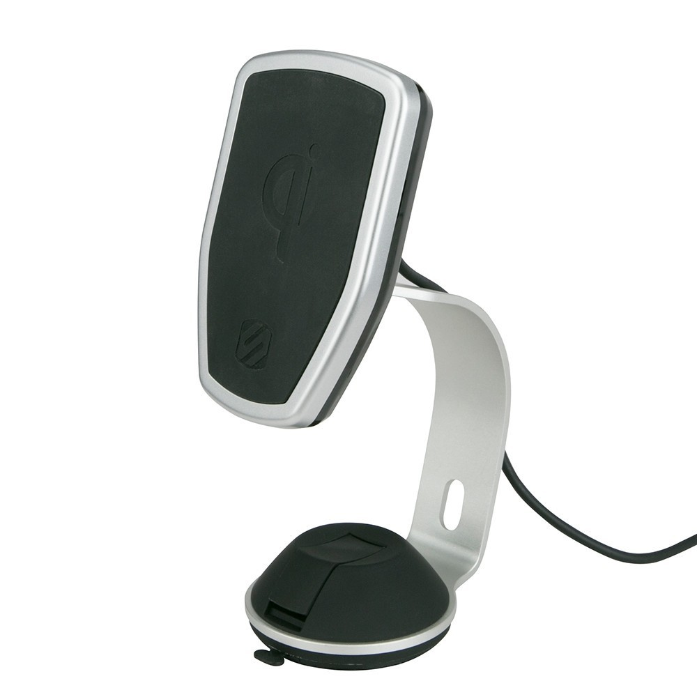 VTR-laddare för smartphone med en platt yta och justerbar hållare.