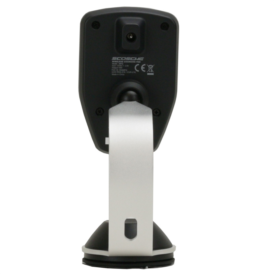 En mindre QI-laddare med en stabil bas och justerbar hållare.