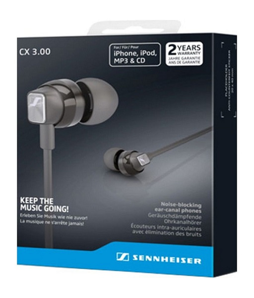 Sennheiser CX 3.00 in-ear hörlur, svart