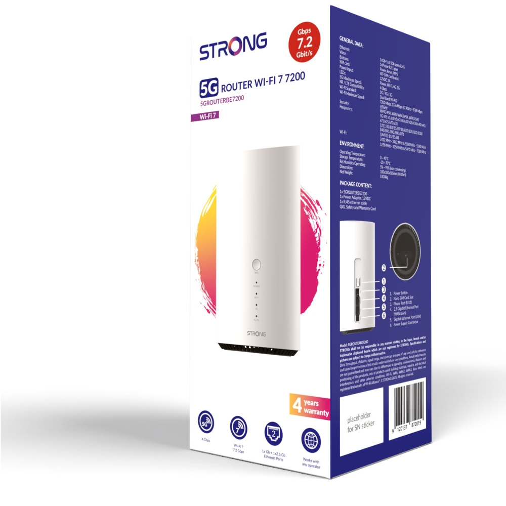 Strong 5G+ router, Wi-Fi 7 BE7200