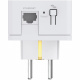 Strong Powerline 2000 Kit, 2-pack Nätverksadapter med Ethernet-port och reset-knapp. Vit design.
