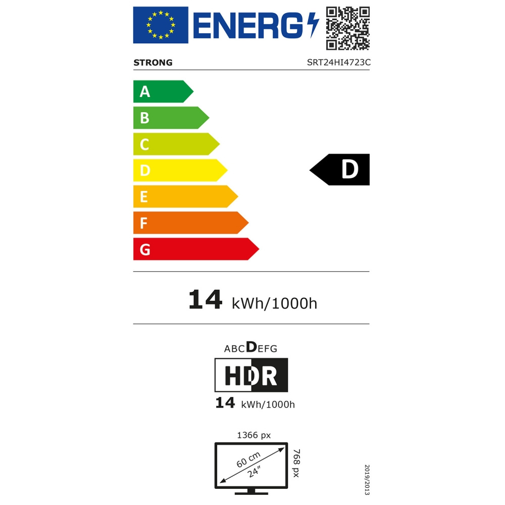 Strong SRT24HI4723C, 24-tums HD LED-TV med Google TV