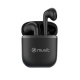 Muvit Pure trådlösa in-ear hörlurar, svart Trådlösa in-ear hörlurar i svart med laddningsetui.