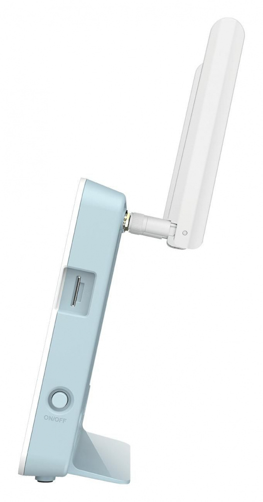 En smart router med en extern antenn och USB-port.