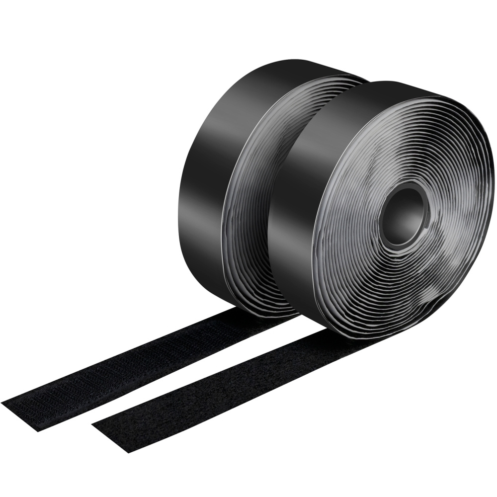 LogiLink Självhäftande kardborreband 25 mm x 5 m, svart