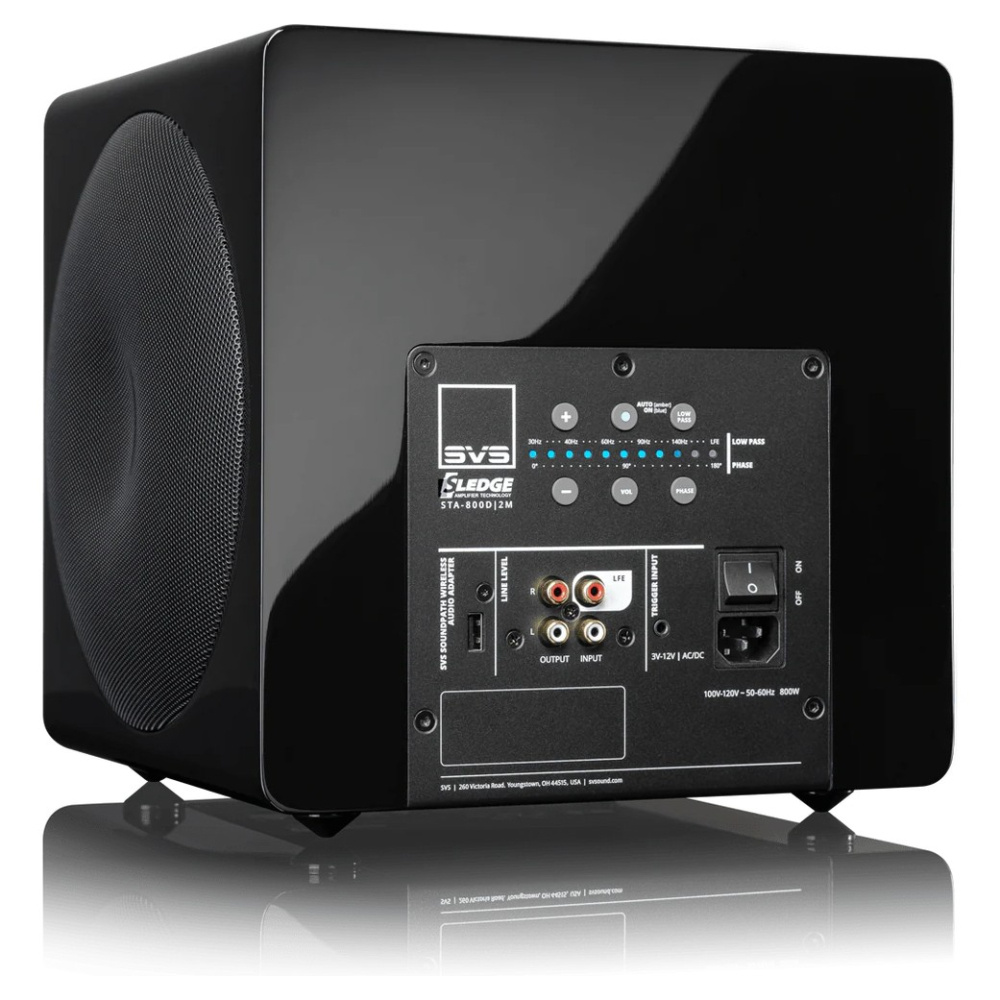 SVS 3000 Micro, ultrakompakt subwoofer med dubbla 8” element, vit, returexemplar