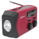 Denver SCR-2010, vevradio med solcellsuppladdning Vevradio med solcellsuppladdning och ficklampa, röd färg.