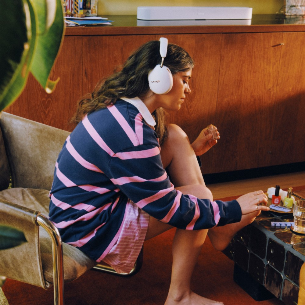 Sonos Ace Ultra trådlösa brusreducerande hörlurar, vit